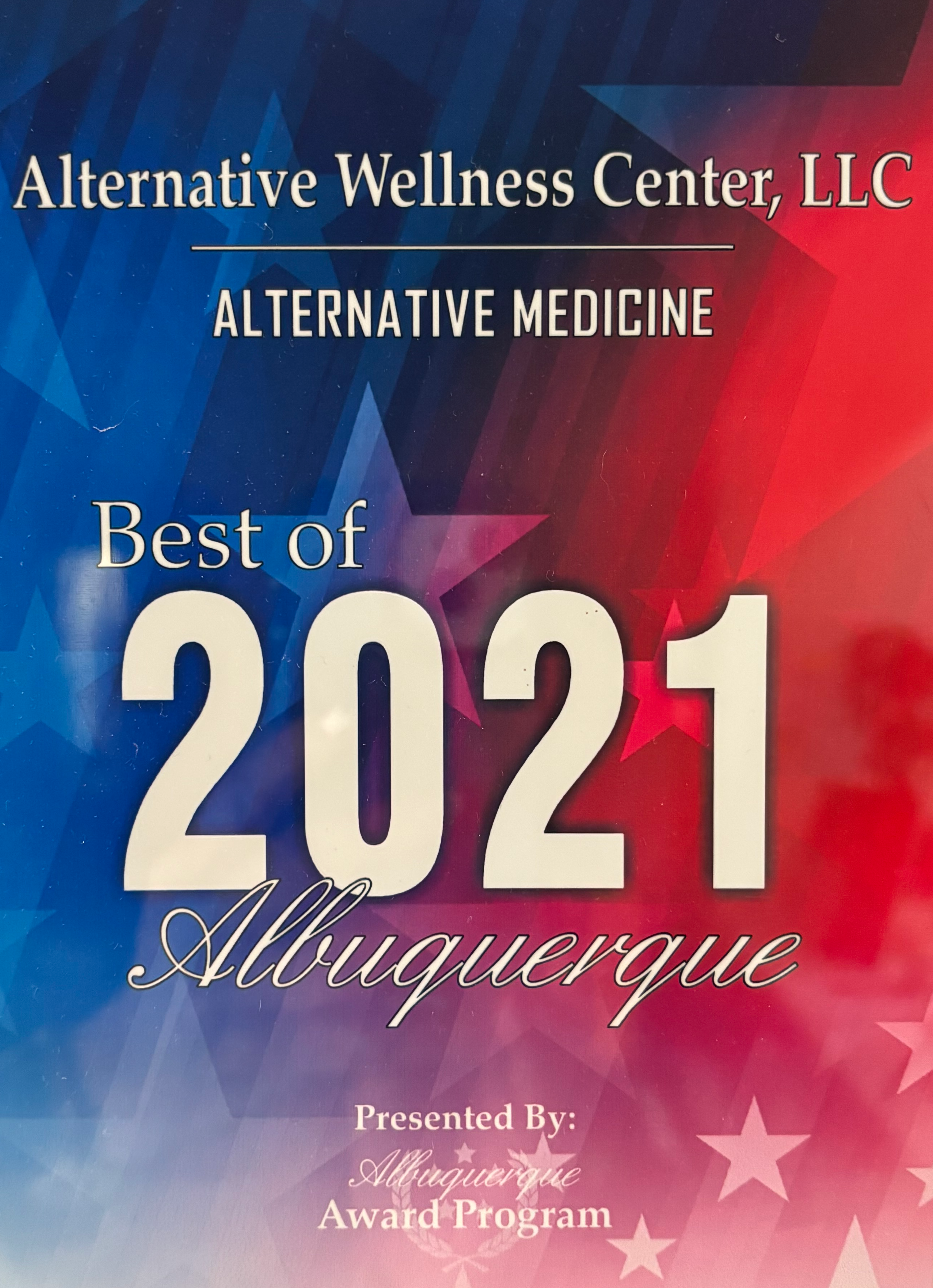 Alternative Wellness Center Award